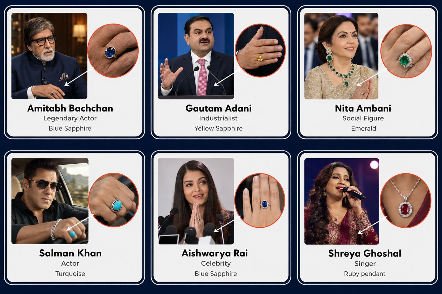 Alokit gemstone rings
